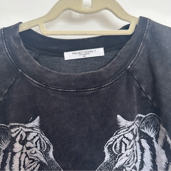 NWT Project Social Cropped Tiger Sweatshirt - Picture 4 of 7